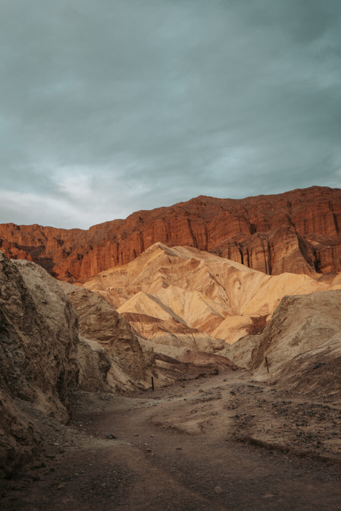 Red Cathedral on the Golden Canyon hike in Death Valley 