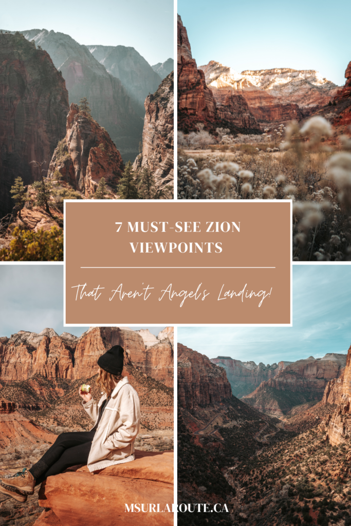 Zion scenic overlooks